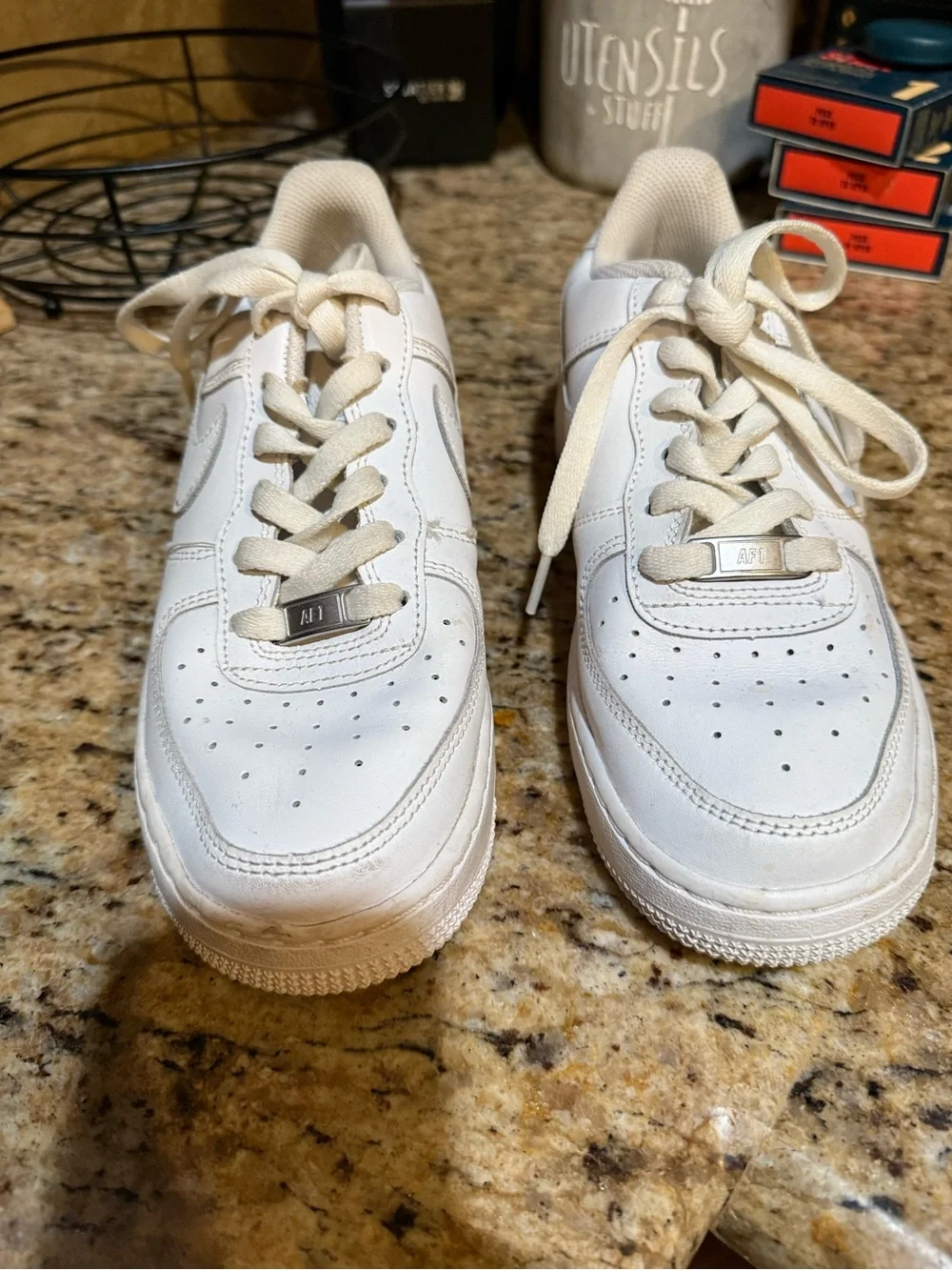 Nike White Low-Top Leather Sneakers
